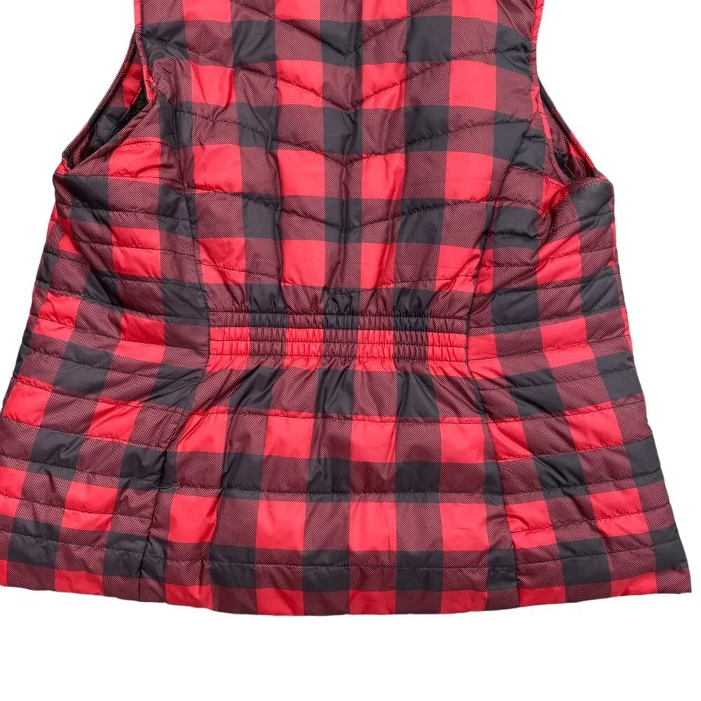 Talbots Quilted Sherpa Lined Buffalo Plaid Vest Country Cabin Outdoor HIking-X - Picture 12 of 16